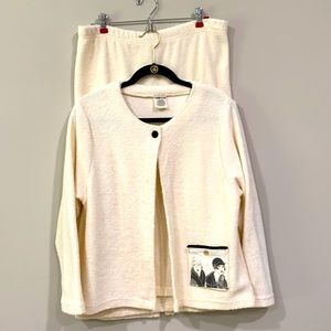 Two Piece Cotton Terry Cloth Skirt and Jacket by Ruthie & Me. Size small/medium